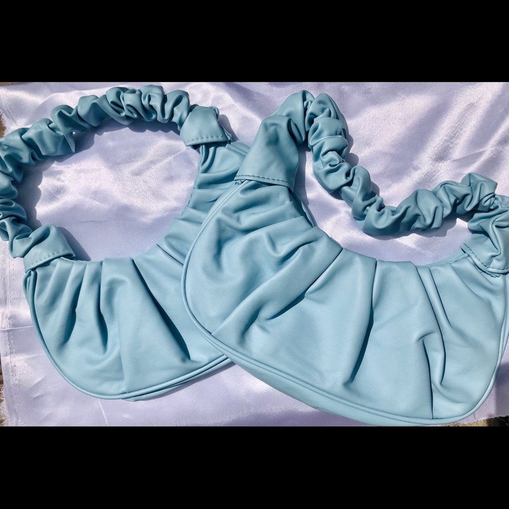 Blue shoulder purse